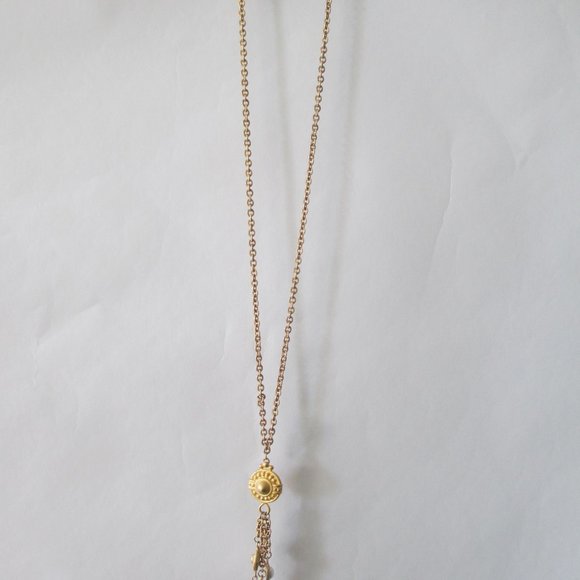 VINTAGE MATTE GOLDTONE NECKLACE - Picture 4 of 4